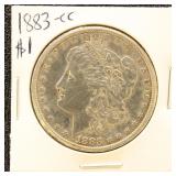 US Silver Coin 1883-CC Morgan Silver Dollar, circu