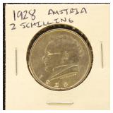 Austria Silver Coins 1928 2 Shilling