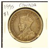 Canada Silver Coin 1935 Silver Dollar