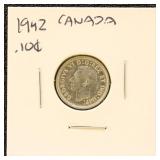 Canada Silver Coin 1942 Dime