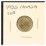Canada Silver Coin 1920 Dime