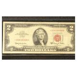US Paper Money 1963A $2 US Star Note, circulated