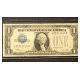 US Paper Money 1928A $1 Silver Certificate Funny B