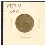 US Coin 1927-D Buffalo Nickel, circulated