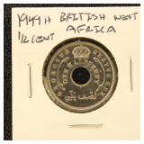 British West Africa Coin 1949H Half Cent