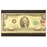 US Paper Money $2 Federal Reserve Notes group of 5