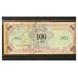 Italy 1943 Paper Money 100 Lire Military Payment C