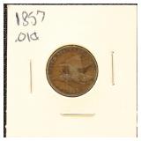 US Coin 1857 Flying Eagle Cent, circulated
