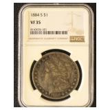US Silver Coin 1884-S Morgan Silver Dollar Graded