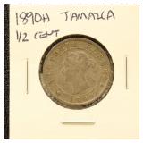 Jamaica Coin 1890H Half Cent