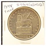 Italy (Venice) Silver Coin 1848 5 Lire
