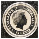 Silver 2013 Australia 50 Cent 1/2 Ounce Koala