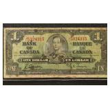 Canada Paper Money 3 notes ($1 issues), mixed cond