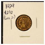 US Gold Coin 1929 Indian Quarter Eagle $2.50 Gold