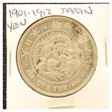 Japan Silver Coin 1901-1912 Yen