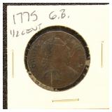 Great Britain Coin 1775 Half Cent