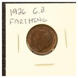 Great Britain Coin 1926 Farthing