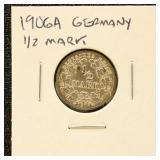 Germany Silver Coin 1906A Half Mark