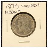 Sweden Silver Coin 1875 Krona