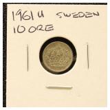 Sweden Silver Coin 1961 10 Ore