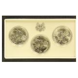 US Silver Coin 1983 Olympics collector set of 3 co