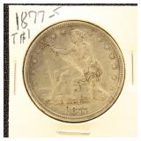 US Silver Coin 1877-S Trade Dollar, circulated