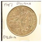 Panama Silver Coin 1947 Balboa