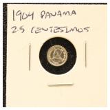 Panama Silver Coin 1904 2.5 Centesimos