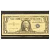 US Paper Money $1 Silver Certificate Group of 5 Mi