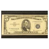 US Paper Money $5 Silver Certificates Group of 2,