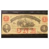 Obsolete Paper Money 1862 $1 Virginia Treasury Not