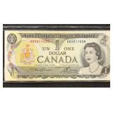 Canada Paper Money 3 notes ($1, $2 & $10 issues),