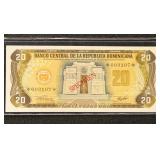 Dominica Specimen Paper Money 20 Pesos 1978, Uncir