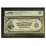 US Paper Money 1918 National Currency $5 FRBN New