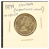 Newfoundland Silver Coin 1899 20 Cent Piece