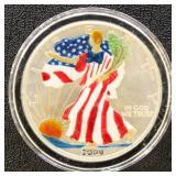 Silver 2000 American Silver Eagle, Colorized