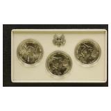 US Silver Coin 1983 Olympic 3 Coin Set, Uncirculat