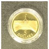 Australia Coin 1988 $5 Proof Coin in original mint