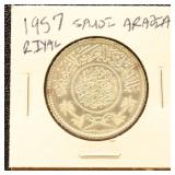 Saudia Arabia Silver Coin 1957 Riyal