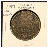 Italy (Naples) Silver Coin 1747 120 Grana