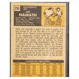 Joe Namath 1971 Topps Football Card #250 nice shar