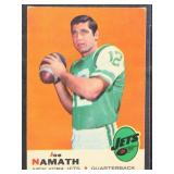 1969 Topps Football Cards Joe Namath, Johnny Unita