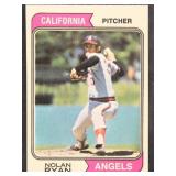 Nolan Ryan 1974 Topps Baseball Card #20 nicely cen