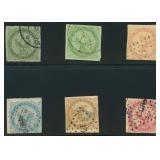 French Colonies Stamp #1-6 Used with thins CV $138