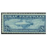 US Stamps #C15 Mint Hinged $2.60 Zeppelin CV $525
