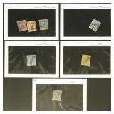 Tahiti Stamps better issues on dealer cards includ