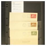 US FDC #U523-U526, U528 Postal Stationery First Da