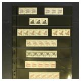 US Stamps Coil Line Strips Collection on Vario Pag