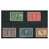 US Stamps #323-327 Mint Hinged 1904 Louisi CV $305