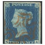 Great Britain Stamps #2 Used 1840, bright and fres